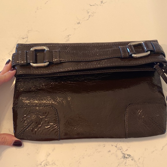 Club Monaco Brown patent leather clutch - Picture 6 of 6